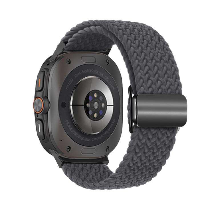 For Samsung Galaxy Watch Ultra 47mm Kalebol Braided Loop Magnetic Black Buckle Watch Band(Space Grey) - free shipping - PMc TechLife - Order now!