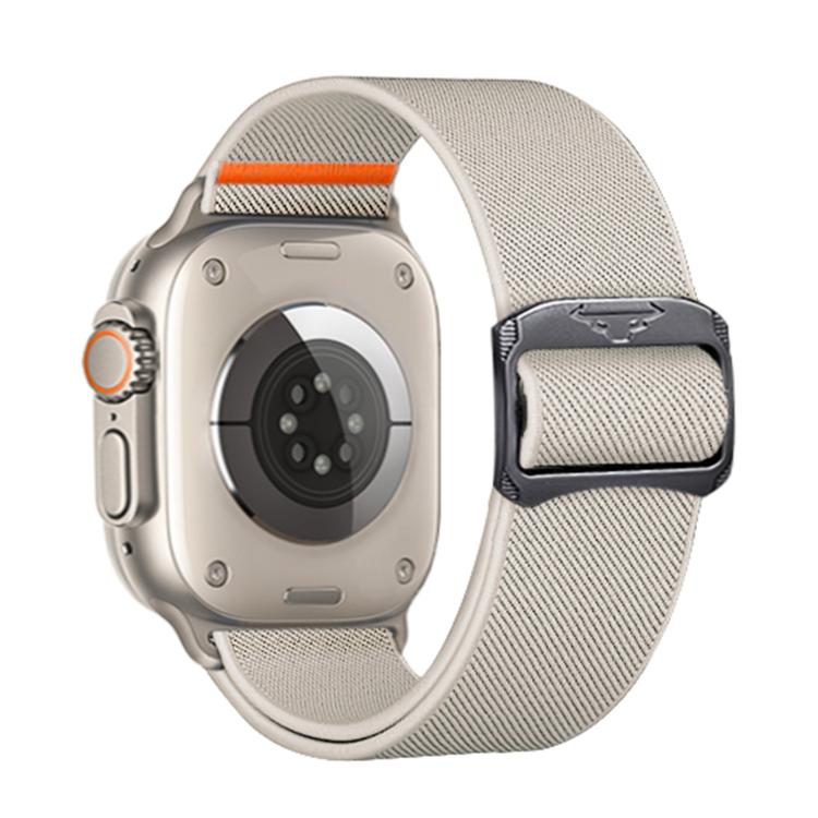 For Apple Watch 46mm / 49mm / 45mm / 44mm Kalebol Bull Bead Buckle Elastic Nylon Watch Band(Starlight) - free shipping - PMc TechLife - Order now!