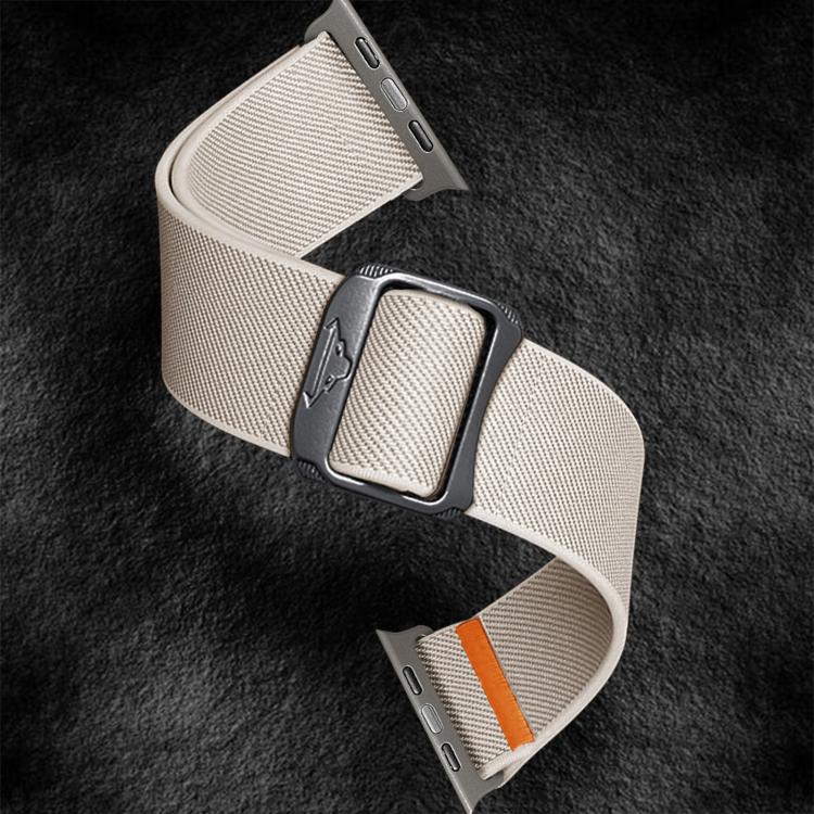 For Apple Watch 42mm / 41mm / 40mm / 38mm Kalebol Bull Bead Buckle Elastic Nylon Watch Band(Starlight) - free shipping - PMc TechLife - Order now!