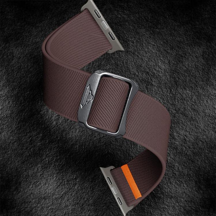 For Apple Watch 42mm / 41mm / 40mm / 38mm Kalebol Bull Bead Buckle Elastic Nylon Watch Band(Smoky Purple) - free shipping - PMc TechLife - Order now!