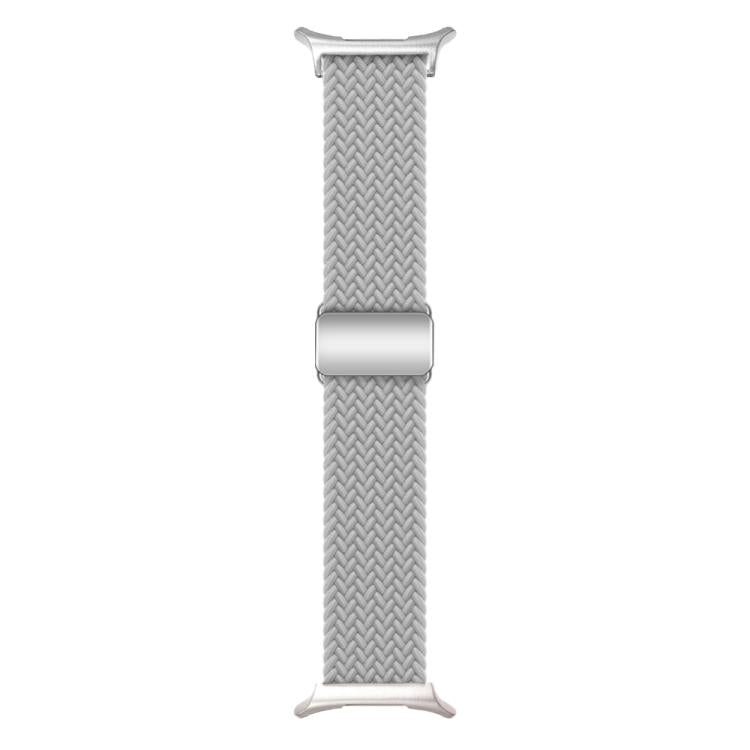 For Samsung Galaxy Watch Ultra 47mm Kalebol Braided Loop Magnetic Silver Buckle Watch Band(Light Grey) - free shipping - PMc TechLife - Order now!