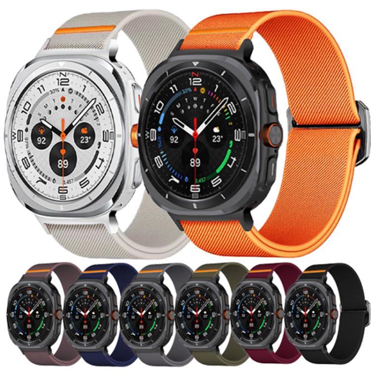 For Samsung Galaxy Watch Ultra 47mm Kalebol Elastic Nylon Watch Band(Smoky Purple) - Watch Bands by Kalebol | Online Shopping South Africa | PMc TechLife | Buy Now Pay Later Mobicred