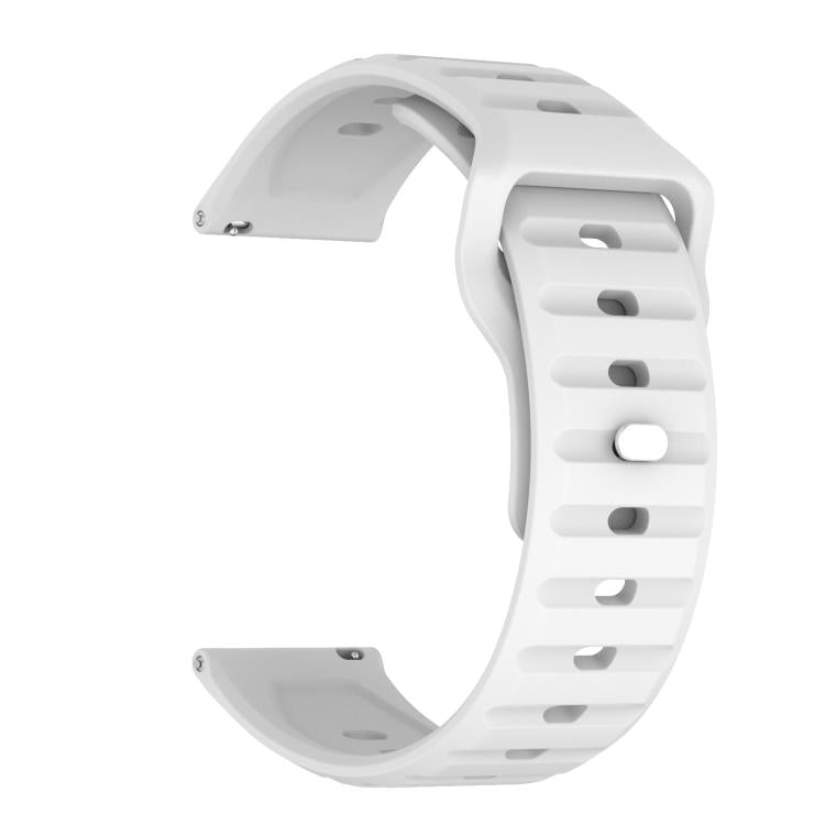 20mm Kalebol Wave Pattern Studded Buckle Silicone Watch Band(White) - 20mm Bands by Kalebol | Online Shopping South Africa | PMc TechLife | Buy Now Pay Later Mobicred