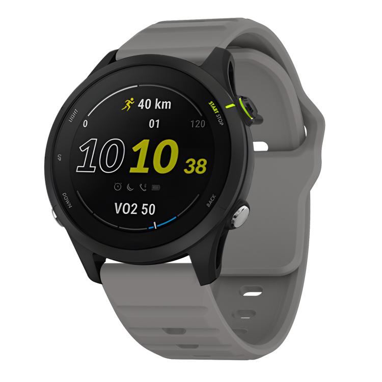 20mm Kalebol Wave Pattern Studded Buckle Silicone Watch Band(Grey) - free shipping - PMc TechLife - Order now!