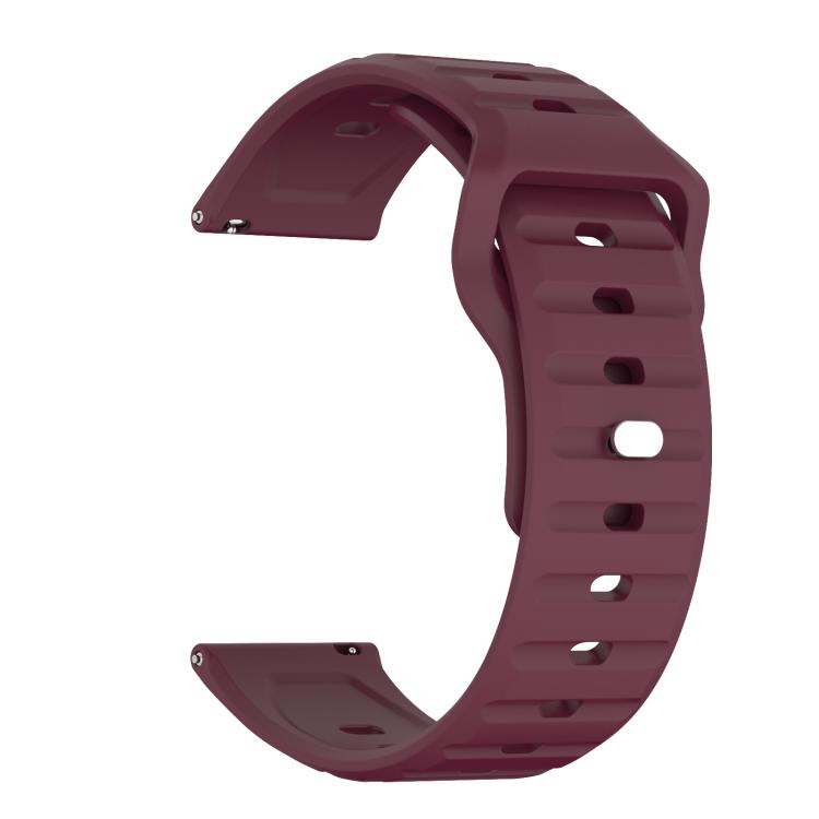 20mm Kalebol Wave Pattern Studded Buckle Silicone Watch Band(Wine Red) - free shipping - PMc TechLife - Order now!