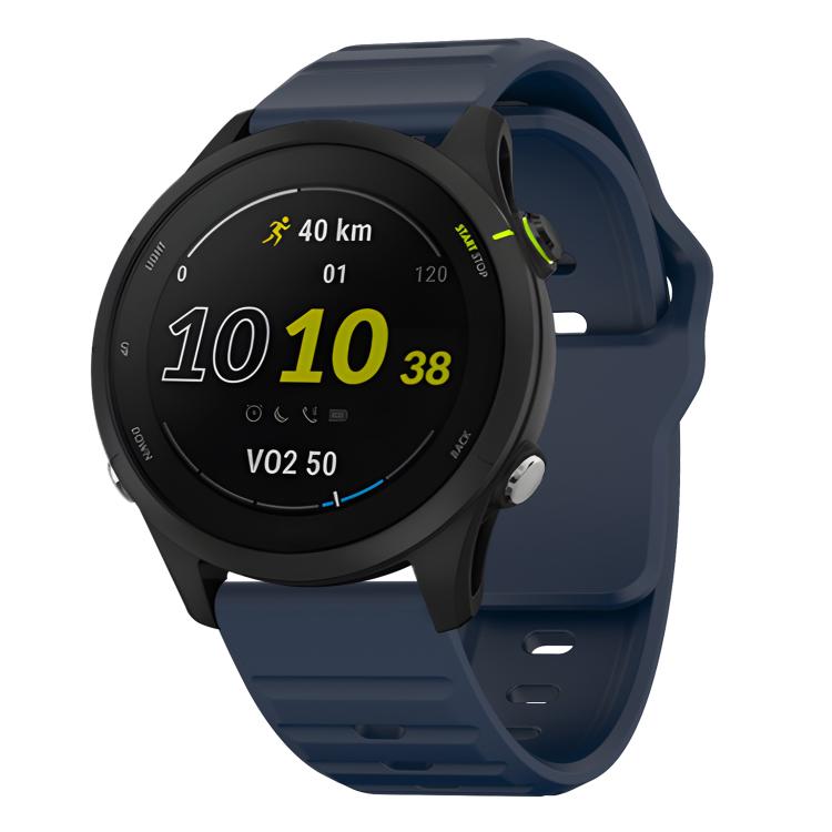 22mm Kalebol Wave Pattern Studded Buckle Silicone Watch Band(Dark Blue) - free shipping - PMc TechLife - Order now!