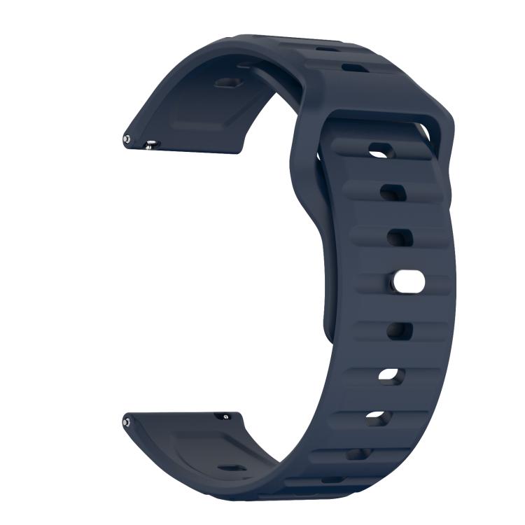 22mm Kalebol Wave Pattern Studded Buckle Silicone Watch Band(Dark Blue) - free shipping - PMc TechLife - Order now!