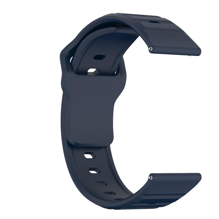 22mm Kalebol Wave Pattern Studded Buckle Silicone Watch Band(Dark Blue) - free shipping - PMc TechLife - Order now!