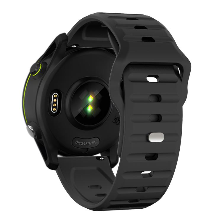 22mm Kalebol Wave Pattern Studded Buckle Silicone Watch Band(Black) - 22mm Bands by Kalebol | Online Shopping South Africa | PMc TechLife | Buy Now Pay Later Mobicred