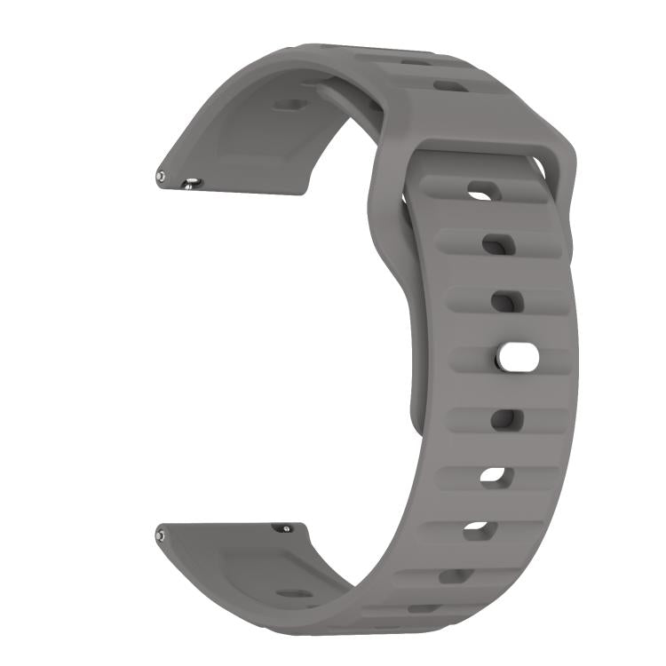 22mm Kalebol Wave Pattern Studded Buckle Silicone Watch Band(Grey) - free shipping - PMc TechLife - Order now!