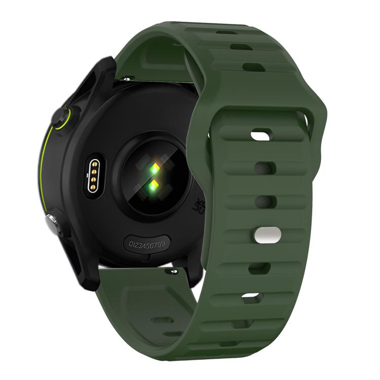 22mm Kalebol Wave Pattern Studded Buckle Silicone Watch Band(Army Green) - free shipping - PMc TechLife - Order now!