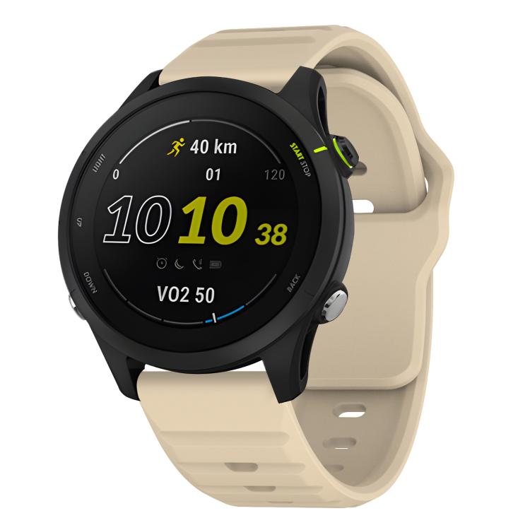 22mm Kalebol Wave Pattern Studded Buckle Silicone Watch Band(Cream Color) - 22mm Bands by Kalebol | Online Shopping South Africa | PMc TechLife | Buy Now Pay Later Mobicred