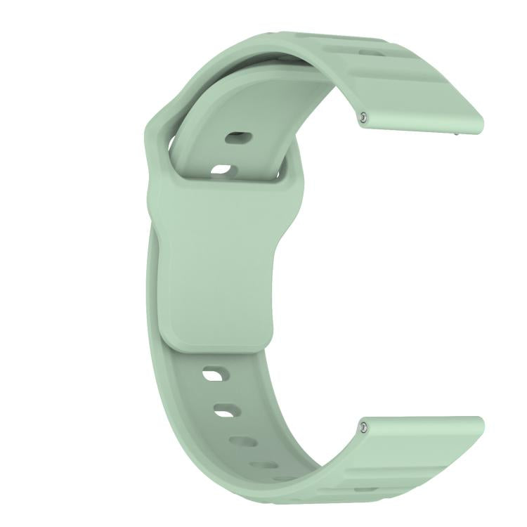 22mm Kalebol Wave Pattern Studded Buckle Silicone Watch Band(Teal) - 22mm Bands by Kalebol | Online Shopping South Africa | PMc TechLife | Buy Now Pay Later Mobicred