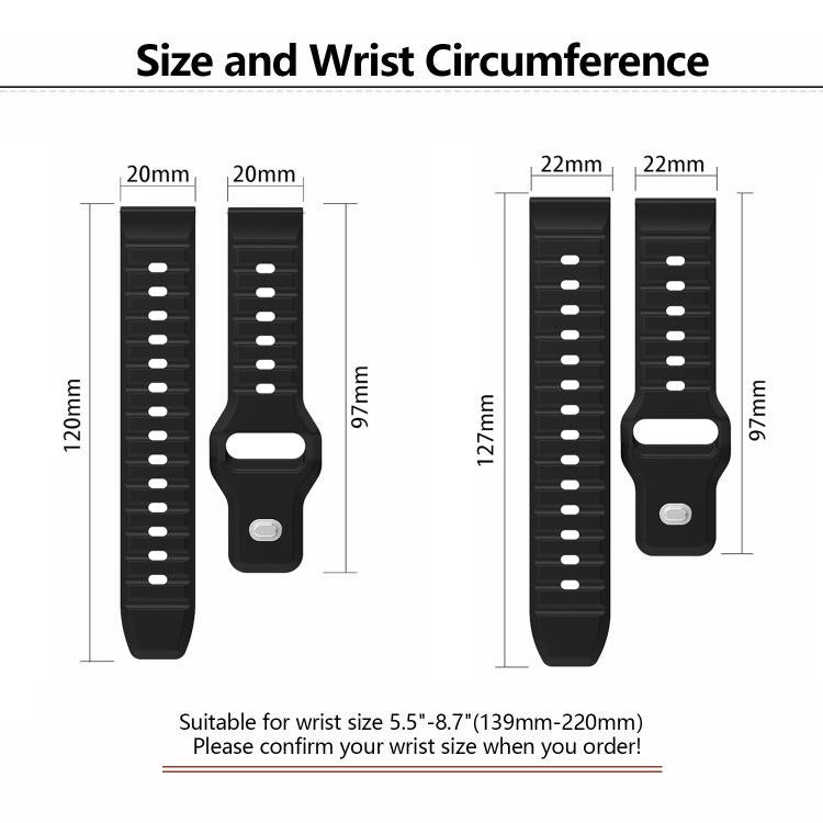 20mm Kalebol Wave Pattern Studded Buckle Silicone Watch Band(Cream Color) - free shipping - PMc TechLife - Order now!