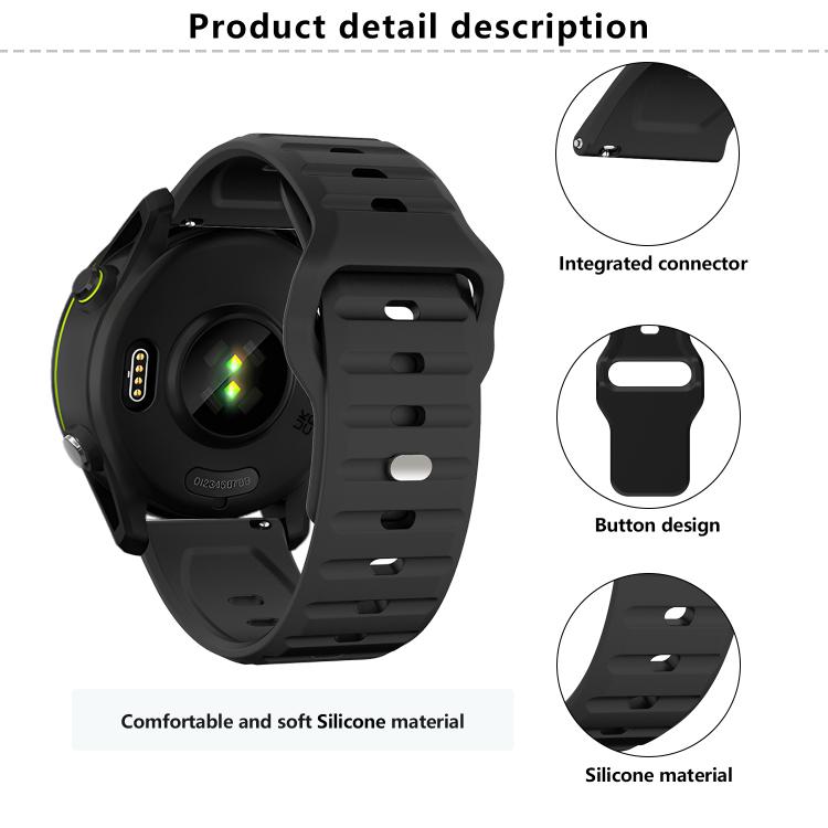 20mm Kalebol Wave Pattern Studded Buckle Silicone Watch Band(Dark Blue) - 20mm Bands by Kalebol | Online Shopping South Africa | PMc TechLife | Buy Now Pay Later Mobicred