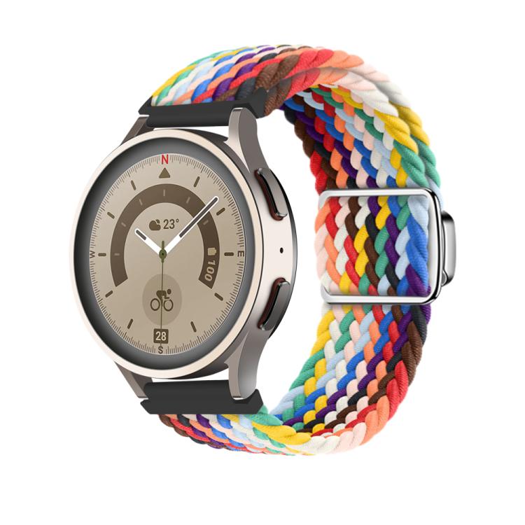 22mm Kalebol Nylon Braided Loop Magnetic Buckle Watch Band(Official Rainbow) - free shipping - PMc TechLife - Order now!