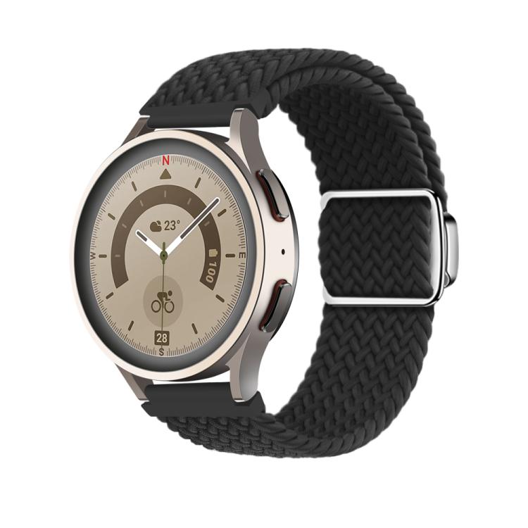 22mm Kalebol Nylon Braided Loop Magnetic Buckle Watch Band(Black) - free shipping - PMc TechLife - Order now!