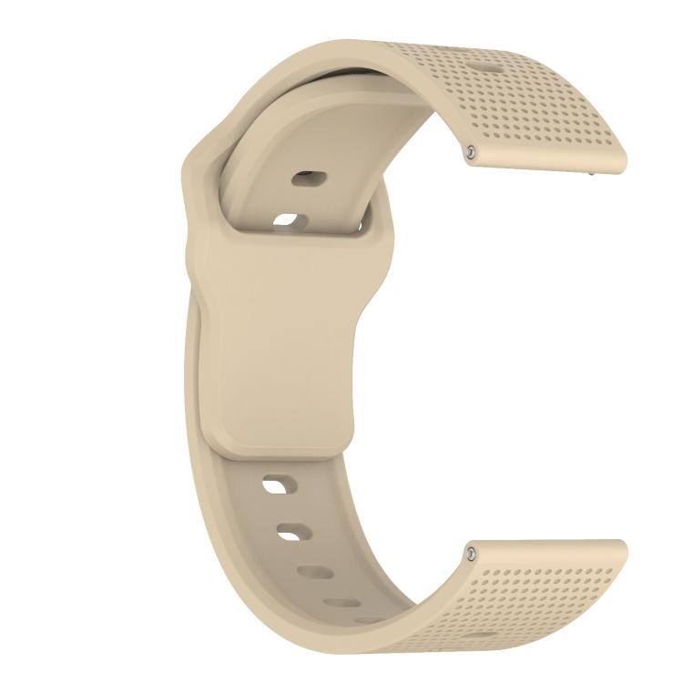 22mm Kalebol Dot Studded Buckle Silicone Watch Band(Cream Color) - 22mm Bands by Kalebol | Online Shopping South Africa | PMc TechLife | Buy Now Pay Later Mobicred