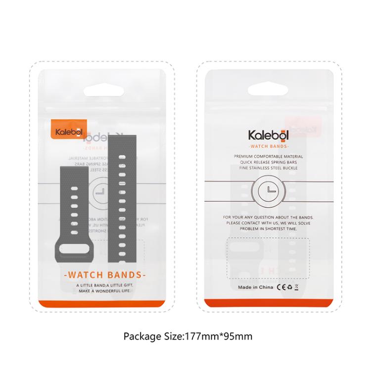 22mm Kalebol Dot Studded Buckle Silicone Watch Band(Black) - 22mm Bands by Kalebol | Online Shopping South Africa | PMc TechLife | Buy Now Pay Later Mobicred