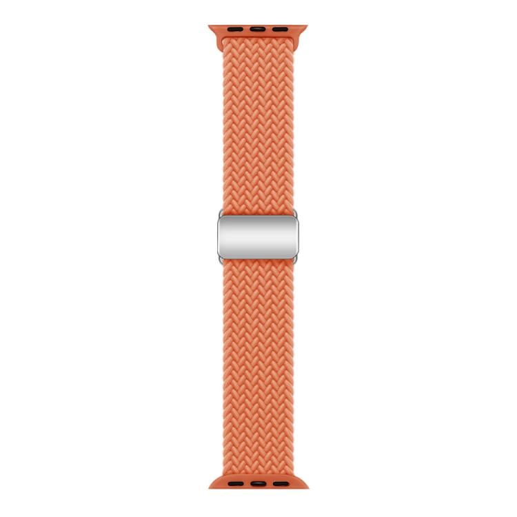For Apple Watch 46mm / 49mm / 45mm / 44mm Kalebol Nylon Loop Magnetic Buckle Watch Band(Orange) - free shipping - PMc TechLife - Order now!
