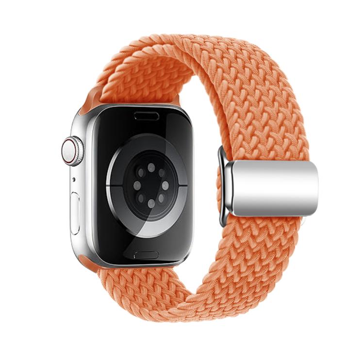 For Apple Watch 46mm / 49mm / 45mm / 44mm Kalebol Nylon Loop Magnetic Buckle Watch Band(Orange) - free shipping - PMc TechLife - Order now!