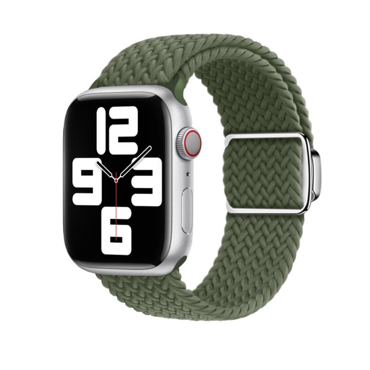 For Apple Watch 46mm / 49mm / 45mm / 44mm Kalebol Nylon Loop Magnetic Buckle Watch Band(Dark Olive) - free shipping - PMc TechLife - Order now!