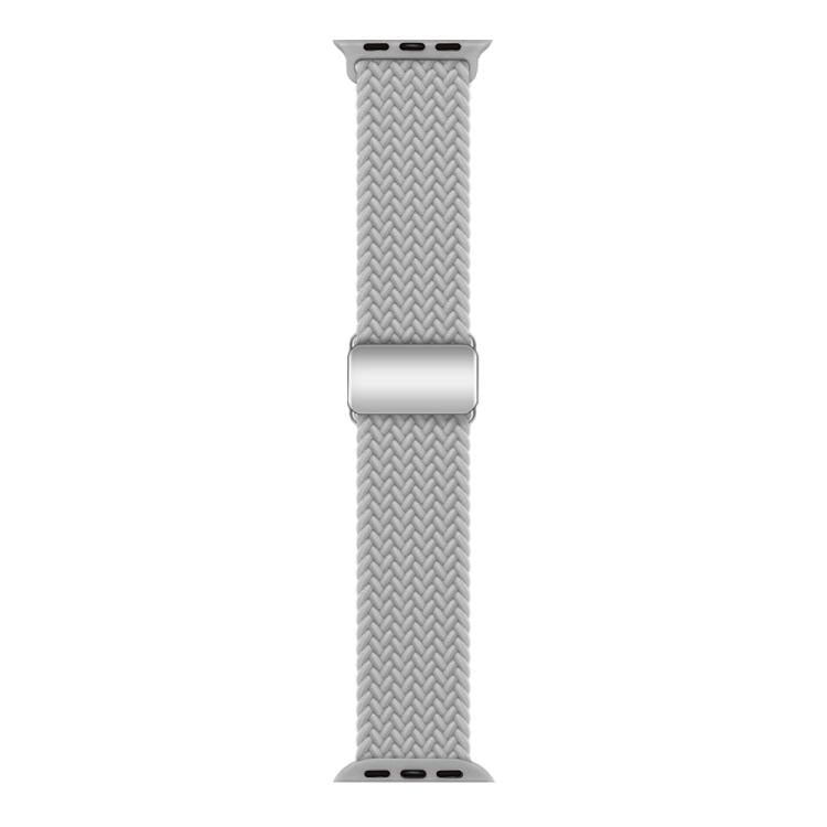 For Apple Watch 46mm / 49mm / 45mm / 44mm Kalebol Nylon Loop Magnetic Buckle Watch Band(Light Grey) - free shipping - PMc TechLife - Order now!
