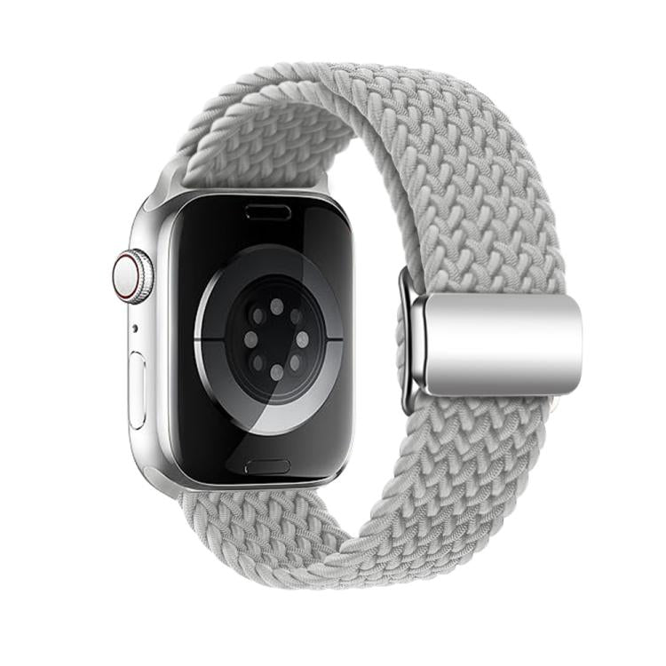 For Apple Watch 46mm / 49mm / 45mm / 44mm Kalebol Nylon Loop Magnetic Buckle Watch Band(Light Grey) - free shipping - PMc TechLife - Order now!