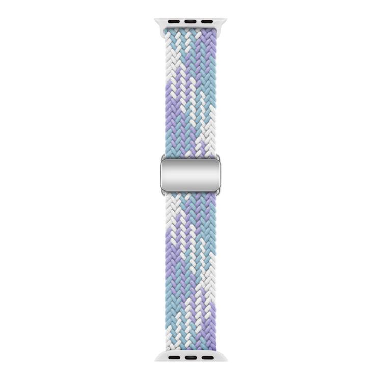 For Apple Watch 46mm / 49mm / 45mm / 44mm Kalebol Nylon Loop Magnetic Buckle Watch Band(Violet Blue) - free shipping - PMc TechLife - Order now!