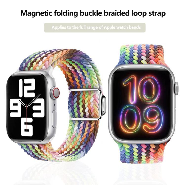 For Apple Watch 46mm / 49mm / 45mm / 44mm Kalebol Nylon Loop Magnetic Buckle Watch Band(Colorful) - free shipping - PMc TechLife - Order now!