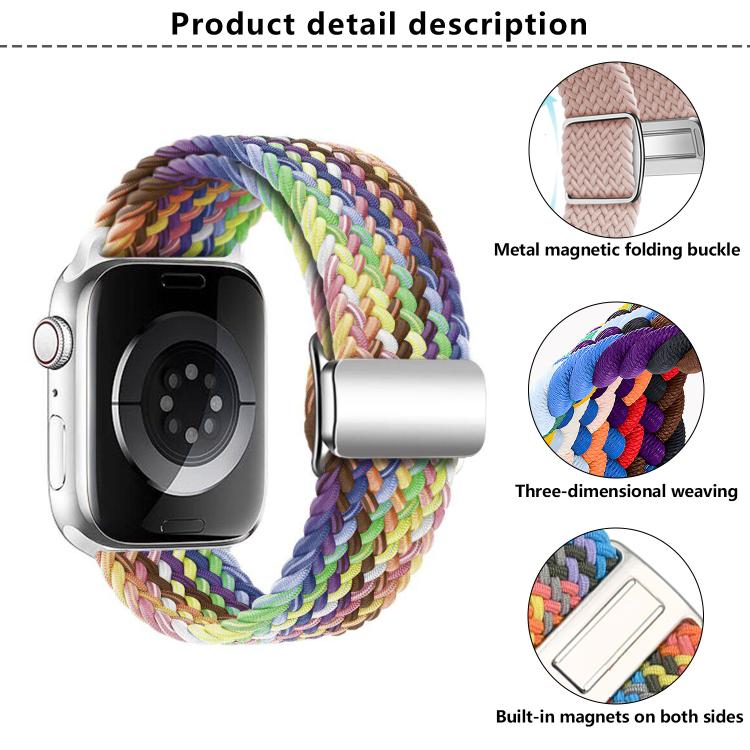 For Apple Watch 46mm / 49mm / 45mm / 44mm Kalebol Nylon Loop Magnetic Buckle Watch Band(Violet Blue) - free shipping - PMc TechLife - Order now!