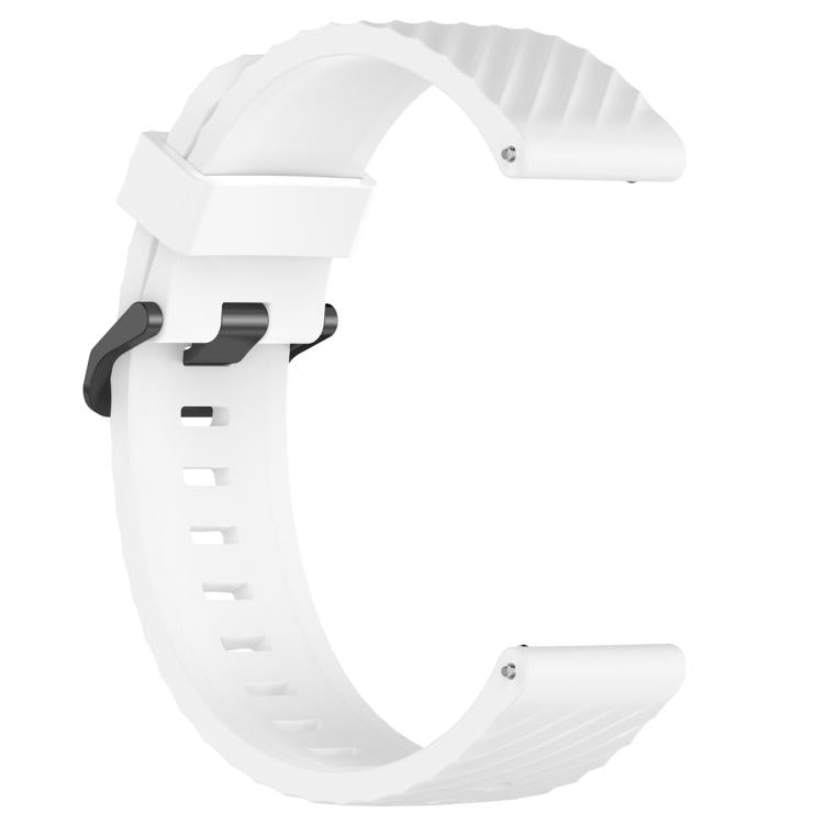 22mm Kalebol Steel Buckle Spruce Silicone Watch Band(White) - free shipping - PMc TechLife - Order now!
