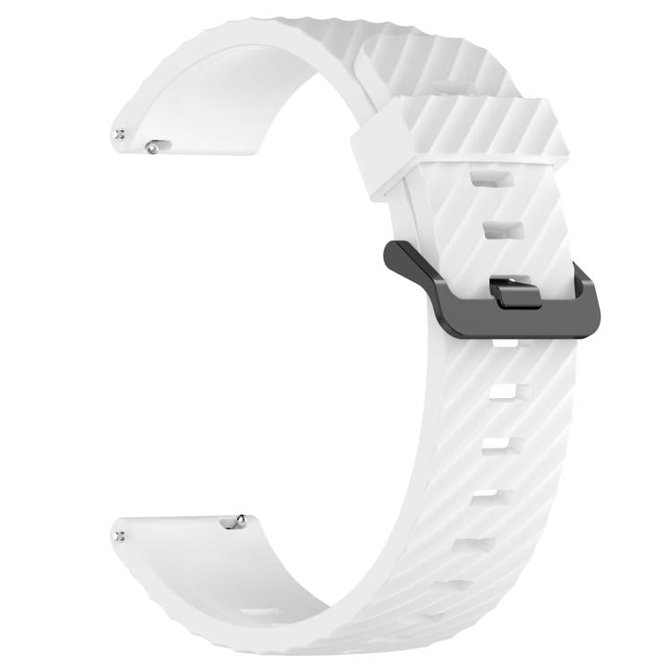 22mm Kalebol Steel Buckle Spruce Silicone Watch Band(White) - free shipping - PMc TechLife - Order now!