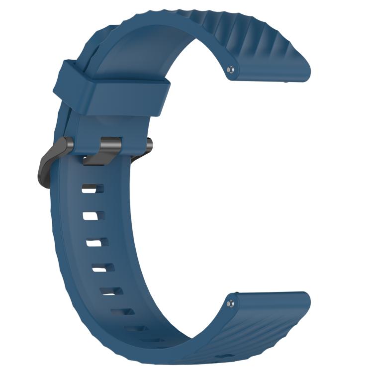 22mm Kalebol Steel Buckle Spruce Silicone Watch Band(Dark Blue) - 22mm Bands by Kalebol | Online Shopping South Africa | PMc TechLife | Buy Now Pay Later Mobicred