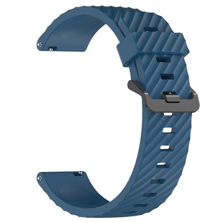 22mm Kalebol Steel Buckle Spruce Silicone Watch Band(Dark Blue) - 22mm Bands by Kalebol | Online Shopping South Africa | PMc TechLife | Buy Now Pay Later Mobicred