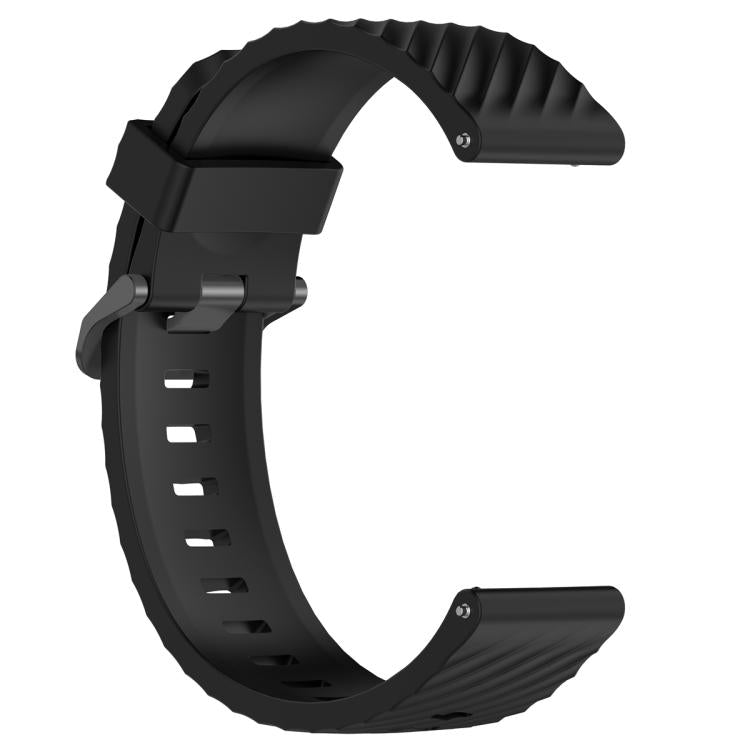 22mm Kalebol Steel Buckle Spruce Silicone Watch Band(Black) - free shipping - PMc TechLife - Order now!