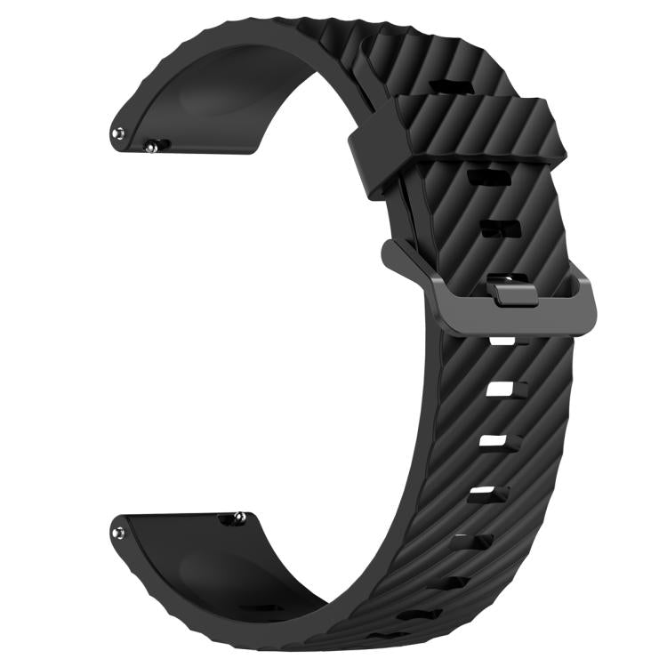 22mm Kalebol Steel Buckle Spruce Silicone Watch Band(Black) - free shipping - PMc TechLife - Order now!