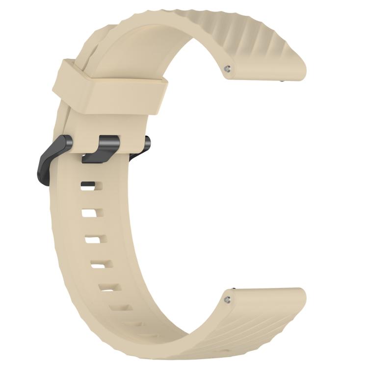 22mm Kalebol Steel Buckle Spruce Silicone Watch Band(Cream Color) - free shipping - PMc TechLife - Order now!