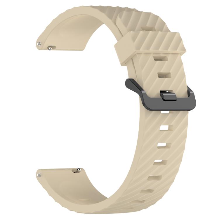 22mm Kalebol Steel Buckle Spruce Silicone Watch Band(Cream Color) - free shipping - PMc TechLife - Order now!