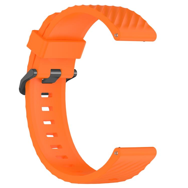 22mm Kalebol Steel Buckle Spruce Silicone Watch Band(Orange) - free shipping - PMc TechLife - Order now!