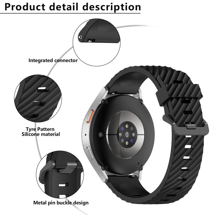 20mm Kalebol Steel Buckle Spruce Silicone Watch Band(Black) - free shipping - PMc TechLife - Order now!