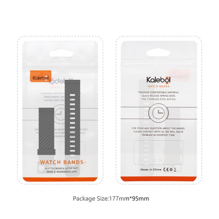 20mm Kalebol Steel Buckle Spruce Silicone Watch Band(Cream Color) - free shipping - PMc TechLife - Order now!