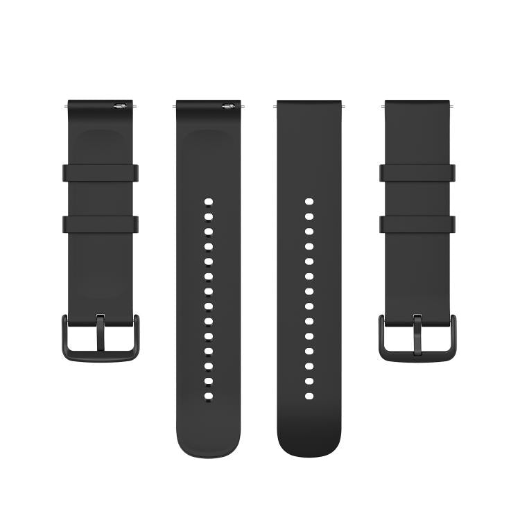 22mm Kalebol Round Tail Silicone Watch Band(Black) - 22mm Bands by Kalebol | Online Shopping South Africa | PMc TechLife | Buy Now Pay Later Mobicred