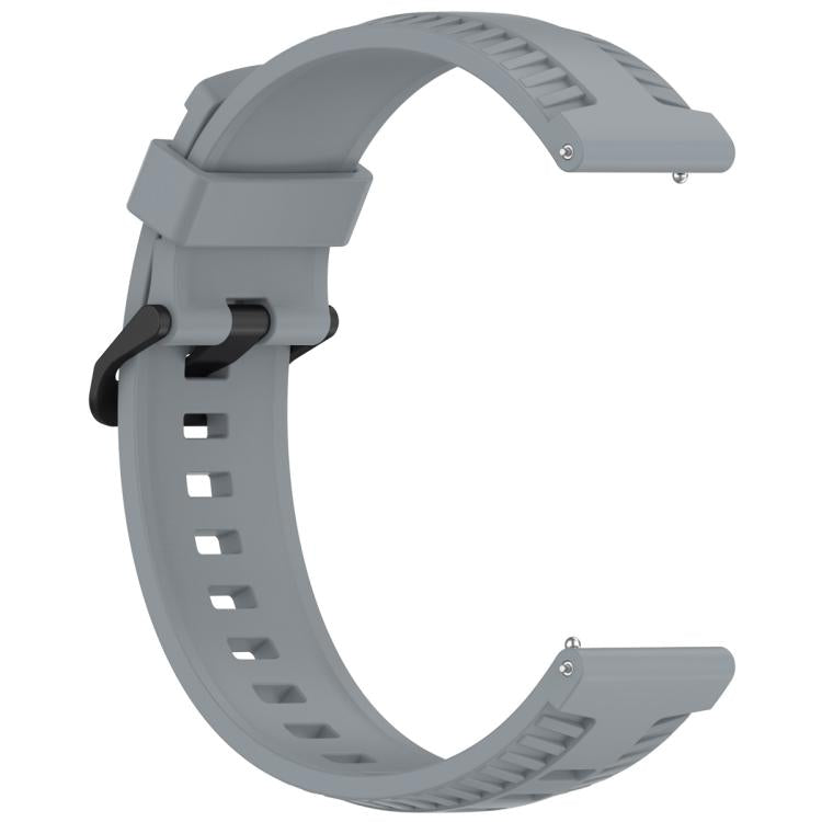 20mm Kalebol Black Buckle Tire Pattern Silicone Watch Band(Grey) - 20mm Bands by Kalebol | Online Shopping South Africa | PMc TechLife | Buy Now Pay Later Mobicred