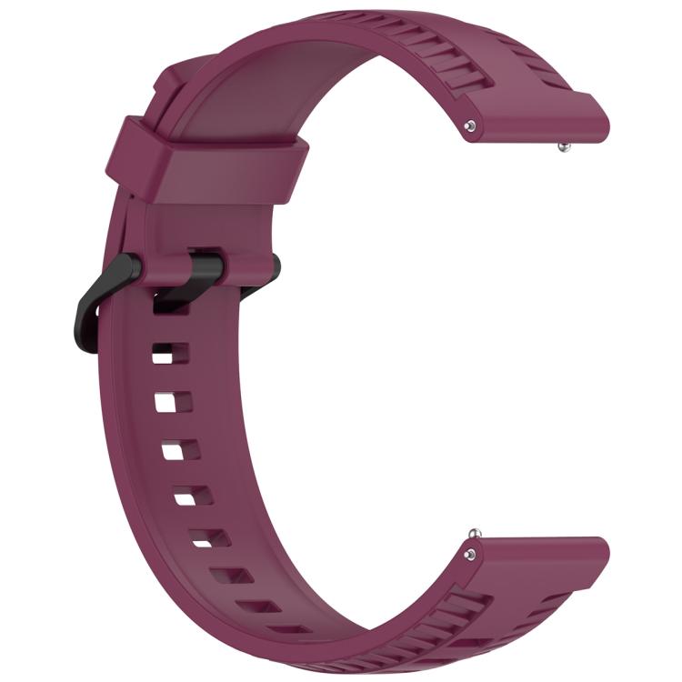 20mm Kalebol Black Buckle Tire Pattern Silicone Watch Band(Wine Red) - free shipping - PMc TechLife - Order now!