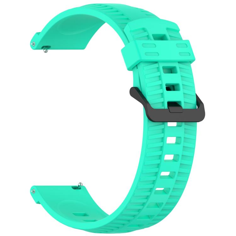 20mm Kalebol Black Buckle Tire Pattern Silicone Watch Band(Teal) - free shipping - PMc TechLife - Order now!