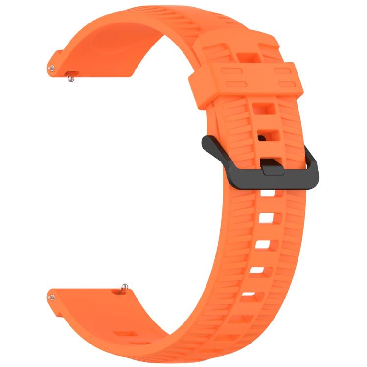 22mm Kalebol Black Buckle Tire Pattern Silicone Watch Band(Orange) - free shipping - PMc TechLife - Order now!