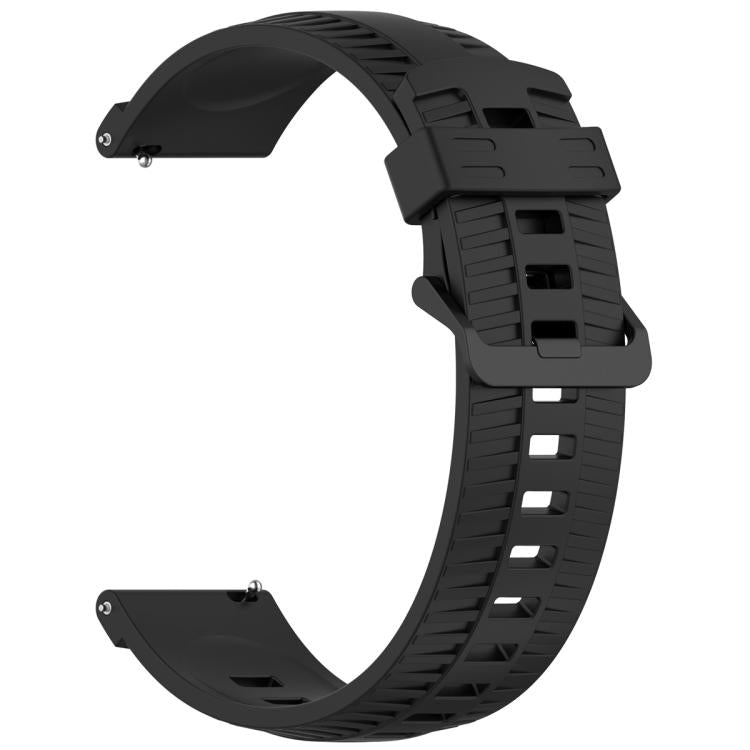 22mm Kalebol Black Buckle Tire Pattern Silicone Watch Band(Black) - free shipping - PMc TechLife - Order now!