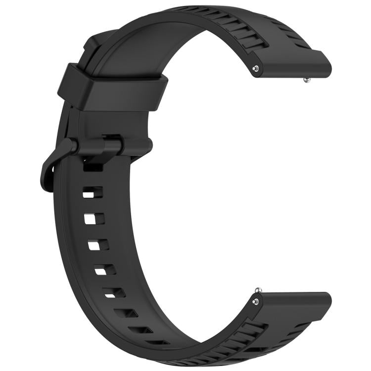 22mm Kalebol Black Buckle Tire Pattern Silicone Watch Band(Black) - free shipping - PMc TechLife - Order now!
