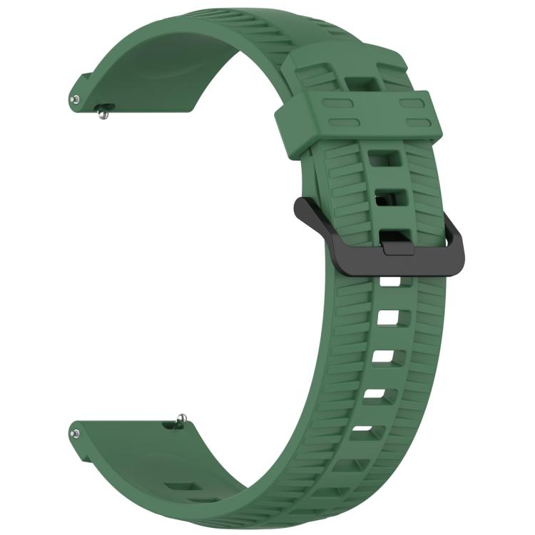 22mm Kalebol Black Buckle Tire Pattern Silicone Watch Band(Army Green) - free shipping - PMc TechLife - Order now!